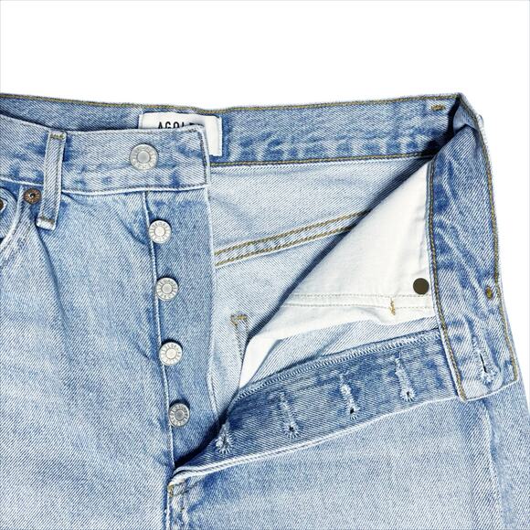 AGOLDE 90's Mid-Rise Loose Fit Jean in Captured Size 24 Button Fly Distressed - Picture 4 of 8